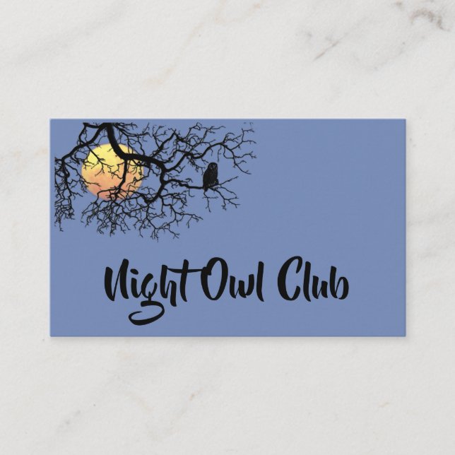 Night-Owl Club Business Card (Front)