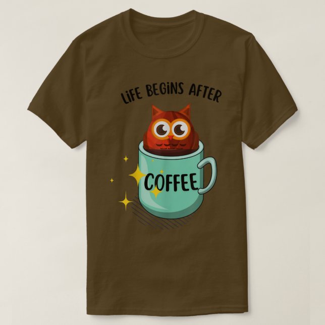 Night Owl Coffee  T-Shirt (Design Front)