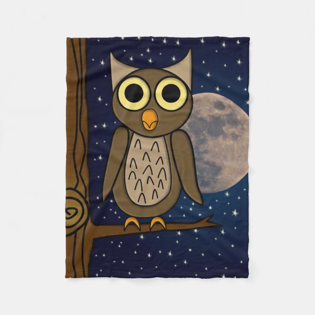 Night owl fleece blanket (Front)