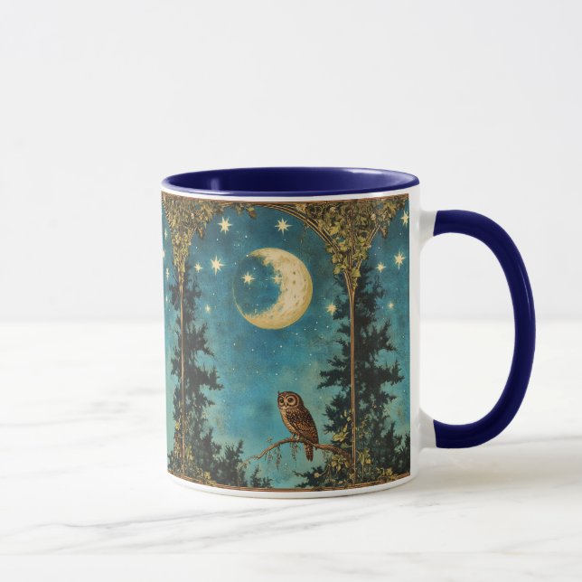 NIGHT OWL FULL MOON AND STARRY NIGHT MUG (Right)