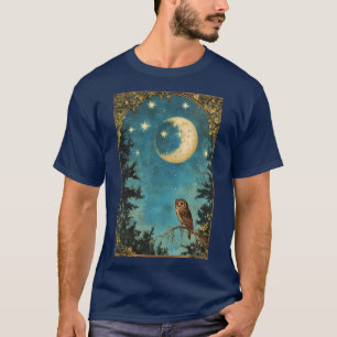 NIGHT OWL FULL MOON AND STARRY NIGHT T-Shirt