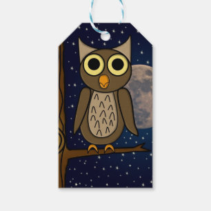 Night owl gift tags