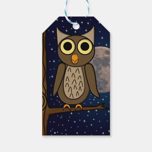 Night owl gift tags (Front)