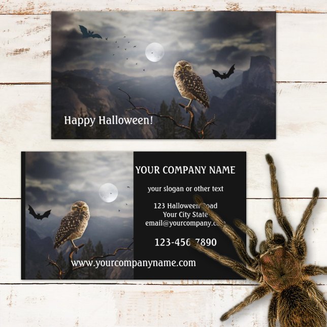 Night Owl Halloween Business Card (Creator Uploaded)