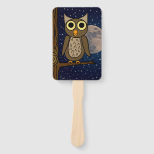 Night owl hand fan