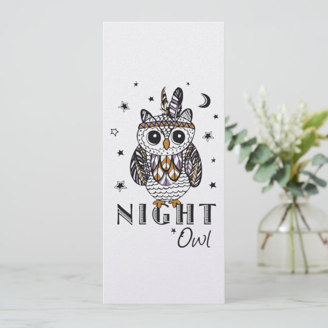 Night Owl Holiday Card (Standing Front)