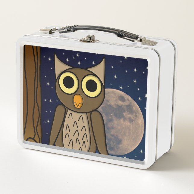 Night owl metal lunch box (Front)