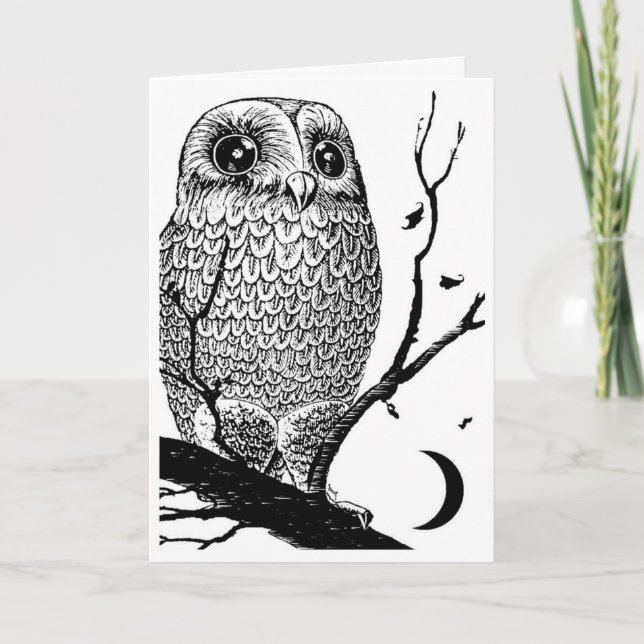 "NIGHT OWL" ORIGINAL GRAPHIC DESIGN by Artchiver Card (Front)
