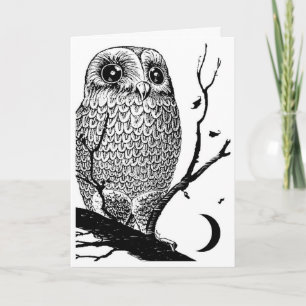 "NIGHT OWL" ORIGINAL GRAPHIC DESIGN by Artchiver Card