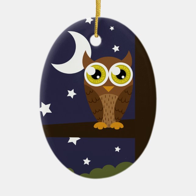 "Night Owl" Ornament (Front)