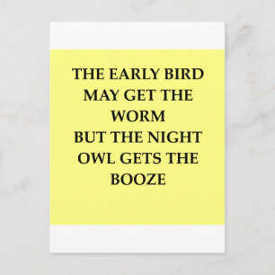night owl postcard