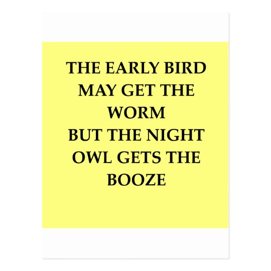night owl postcard