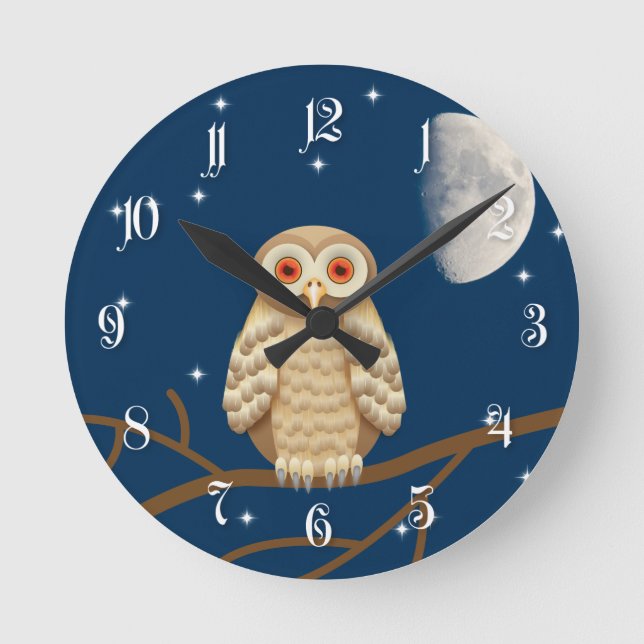 Night owl round clock (Front)