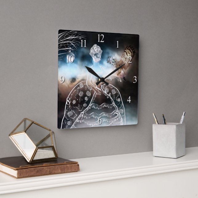 Night Owl Square Wall Clock (Office)