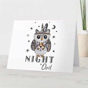 Night Owl Thank You Card