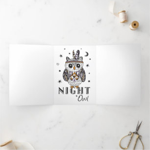 Night Owl Tri-Fold Card