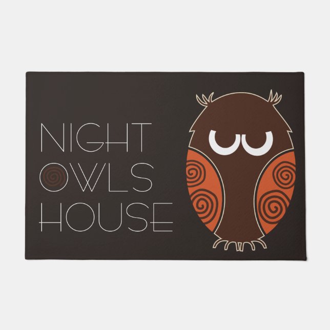 Night Owls House Doormat (Front)