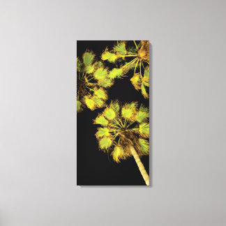 Night Palm Trees 16x32 Inch Canvas Print