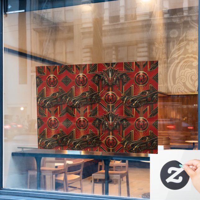 Night patrol, large deco/munkus sticker (Cafe Window)