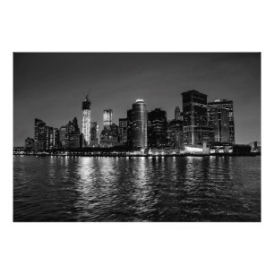 Night Photo of the New York City Skyline Landscape
