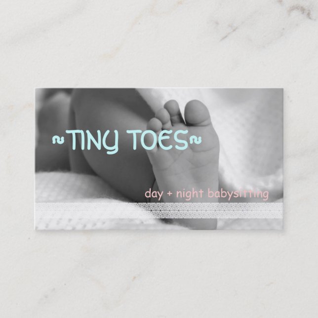 Night PM Nanny Child Day Care Babysitter Business Card (Front)