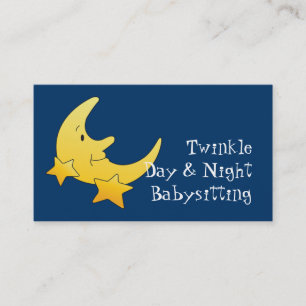 Night PM Nanny Child Day Care Babysitter Business Card