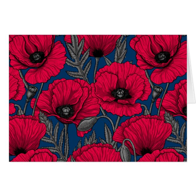 Night poppy garden (Front Horizontal)