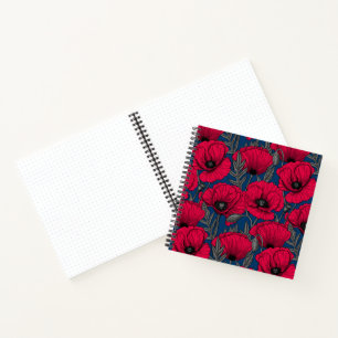 Night poppy garden notebook