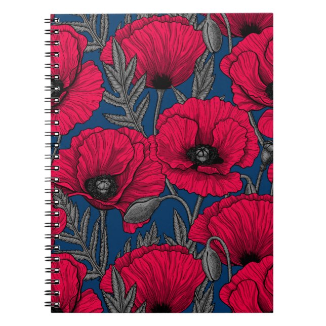 Night poppy garden notebook (Front)