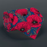 Night poppy garden tie<br><div class="desc">Vector pattern made of hand-drawn poppies.</div>