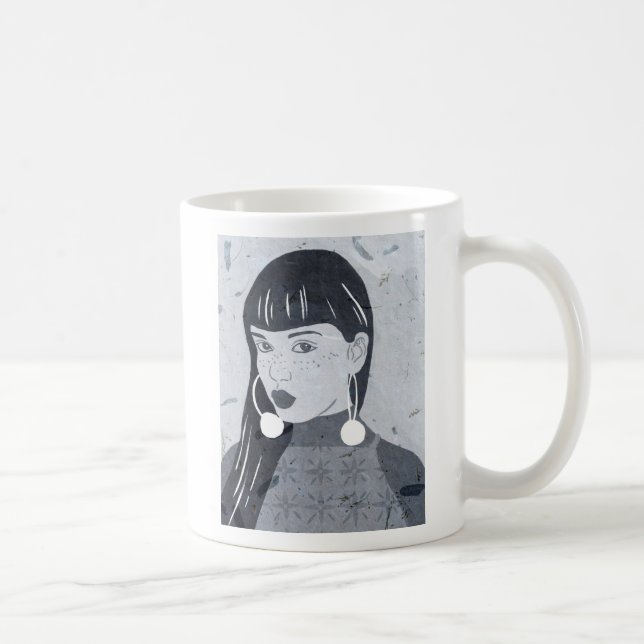 Night Portrait Glance Coffee Mug (Right)