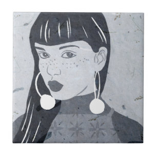 Night Portrait Glance Tile