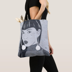 Night Portrait Glance Tote Bag