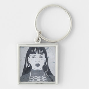 Night Portrait Key Ring
