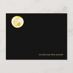 Night postcard of moon, mooning, funny comics