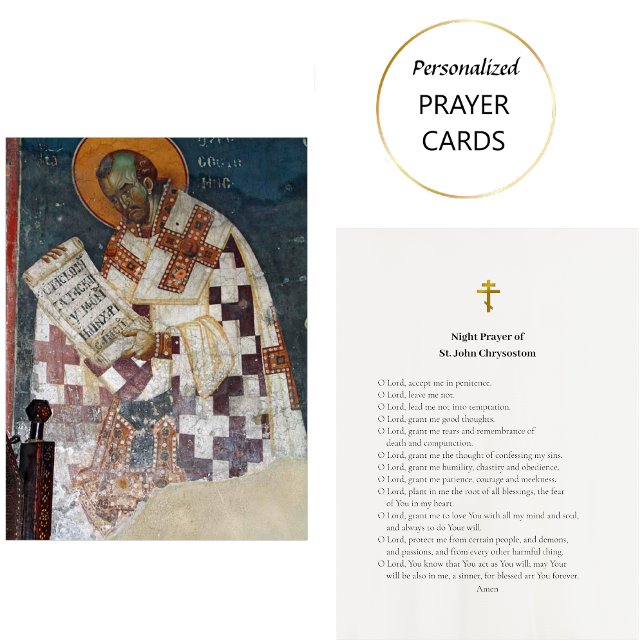 Night Prayer of St. John Chrysostom Prayer Card    (Creator Uploaded)