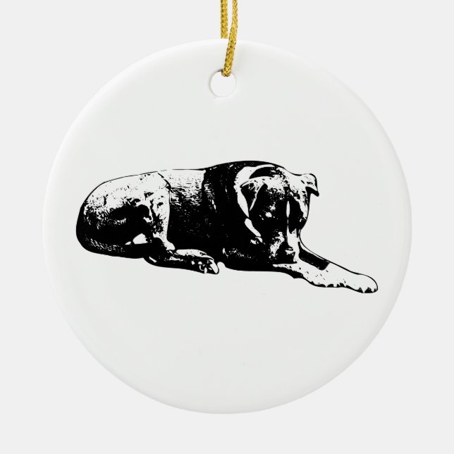 Night-Quiet Dog Ornament (Front)