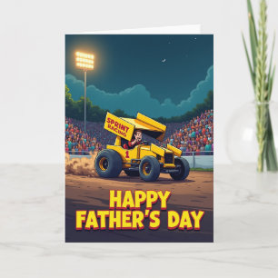 Night Race Fathers Day Card