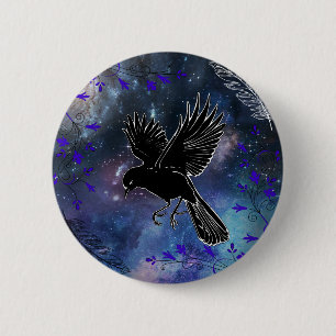 Night Raven 6 Cm Round Badge
