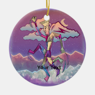 Night Runner Ceramic Tree Decoration