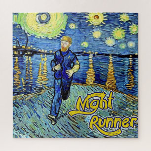 Night Runner Starry Night Jigsaw Puzzle