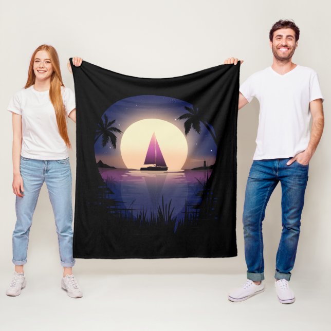 Night Sail Fleece Blanket (In Situ)