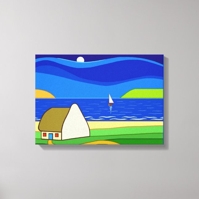 Night Sailing Canvas Print (Front)