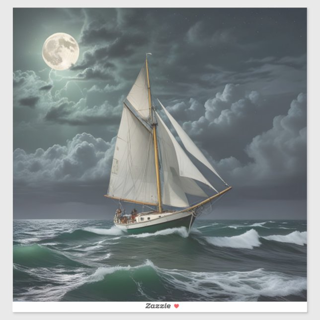 Night Sailing Sticker Large (Sheet)