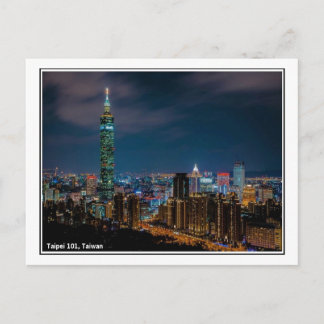 Night Scene of Taipei 101, Taiwan Postcard
