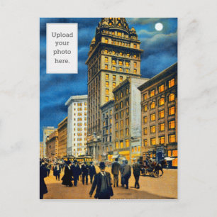 Night Scene on Market Street ~ 1915 Postcard