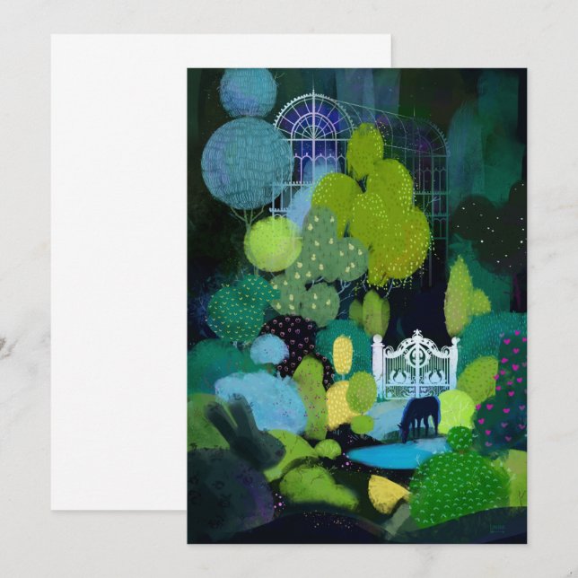 Night Secret Garden Invitation (Front/Back)