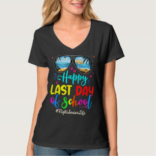 Night Senior Happy Last Day School Sunglasses T-Shirt