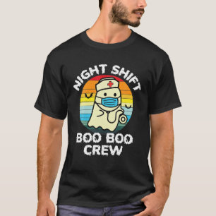 Night Shift Boo Boo Crew Nurse RN 2021 Halloween M T-Shirt