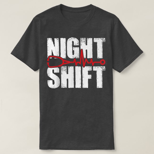 Night Shift Different Breed Stethoscope Funny Nurs T-Shirt (Design Front)